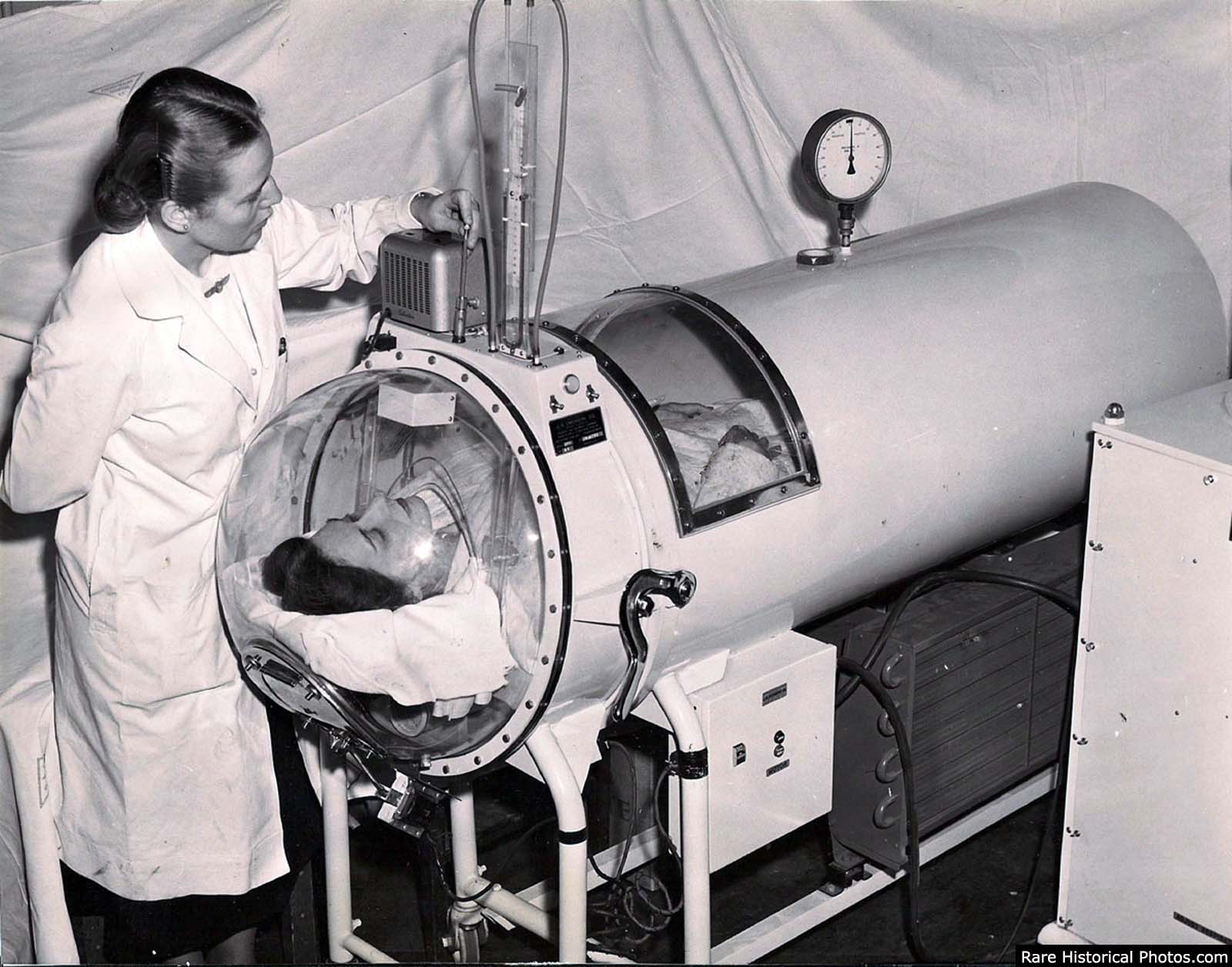 Iron lungs for polio victims, 1930s-1950s (4)