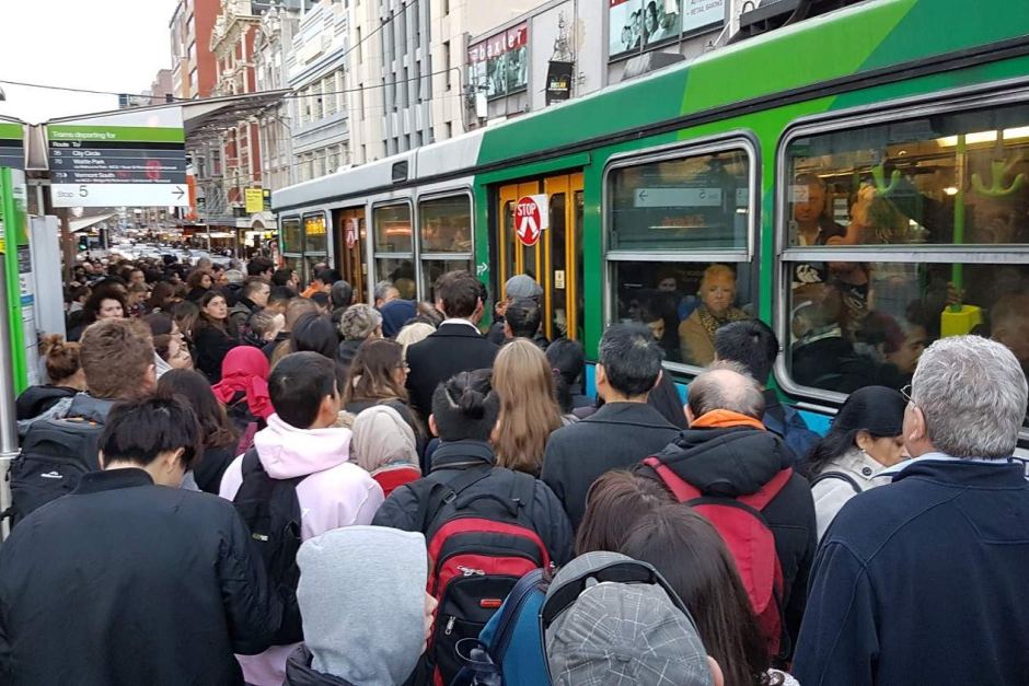 catching tram
