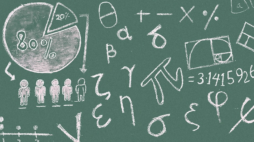 Blackboard Classroom Symbols Lesson Pie Chart Math
